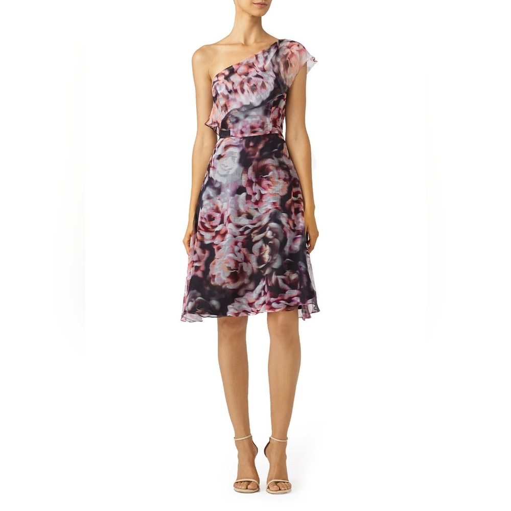 Elegant One-Shoulder Floral Dress